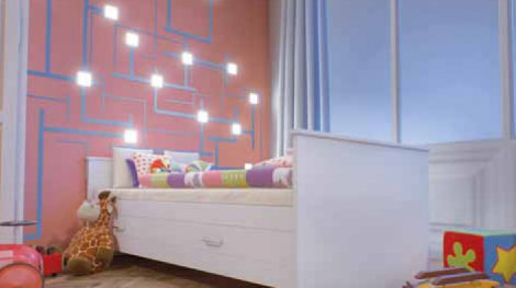 Origineller Hingucker: Wandbeleuchtung im Kinderzimmer. - Foto: OSRAM
